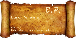 Buro Perenna névjegykártya